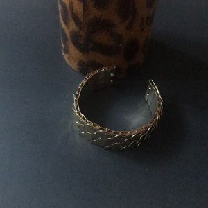 Gold tone cuff bracelet